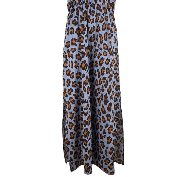 Walter Baker Alexandra Cheetah Printed Maxi Dress Blue Size S - Picture 4 of 8